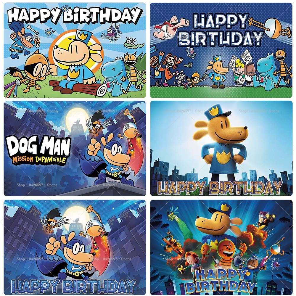 Men'S Grooming House - Hot Cartoon-Dogs&Man-Theme Backdrop Kids Birthday Party