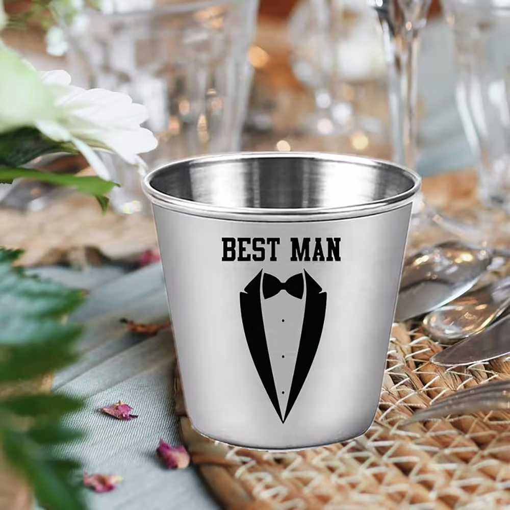Men'S Grooming House - Custom Groomsman Shot Glass Set Best