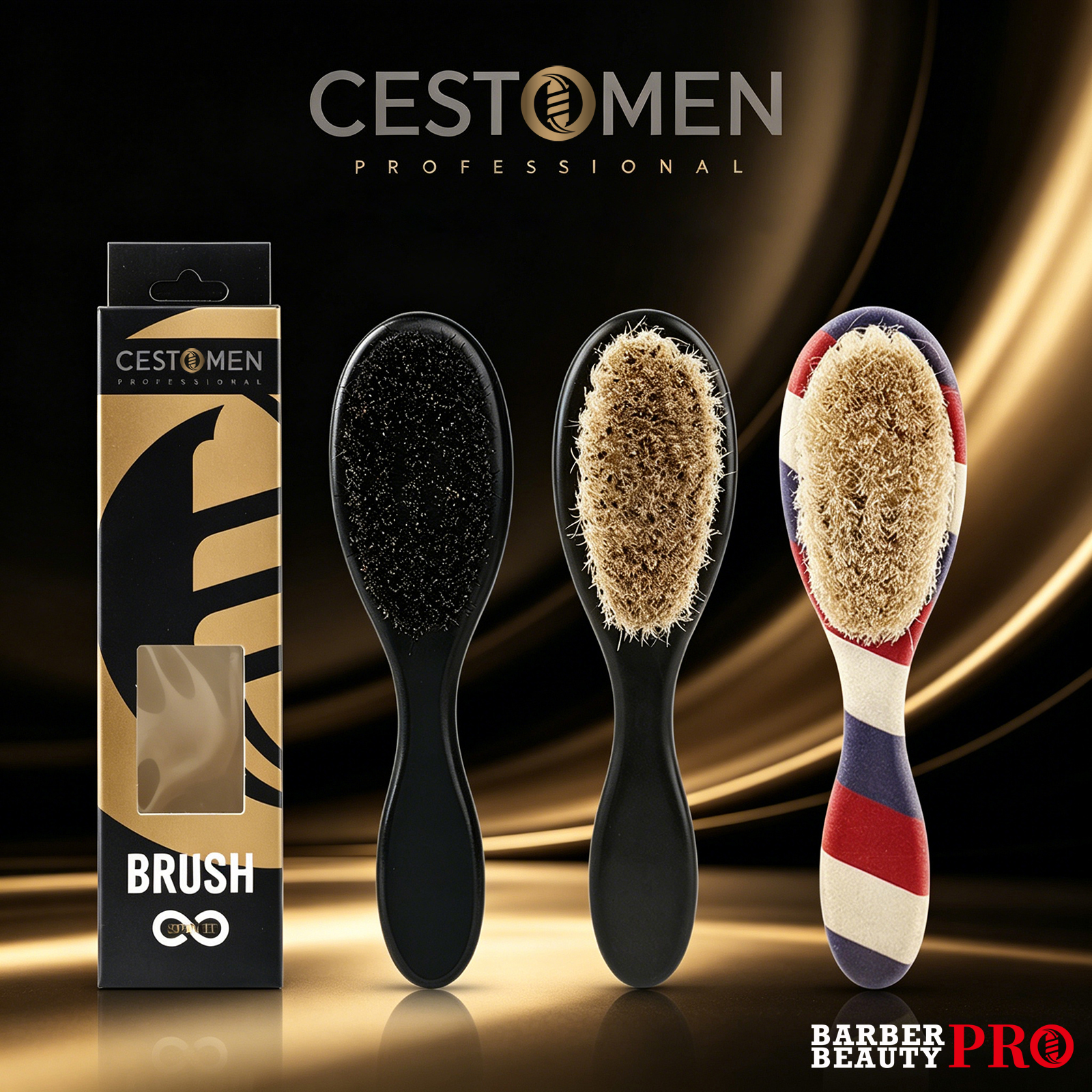 Men'S Beard Grooming - 1pc Professional Barber Fade Brush for