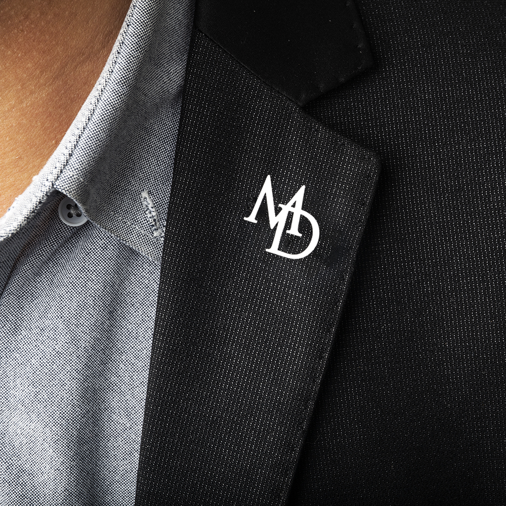 Men Grooming Usa - Tangula Custom Initials Brooch For Groom