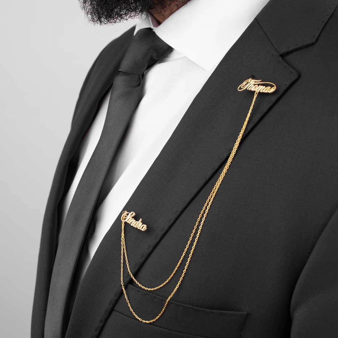 Custom Double Name Brooch Men  - Men Grooming Usa ulasan dan harga