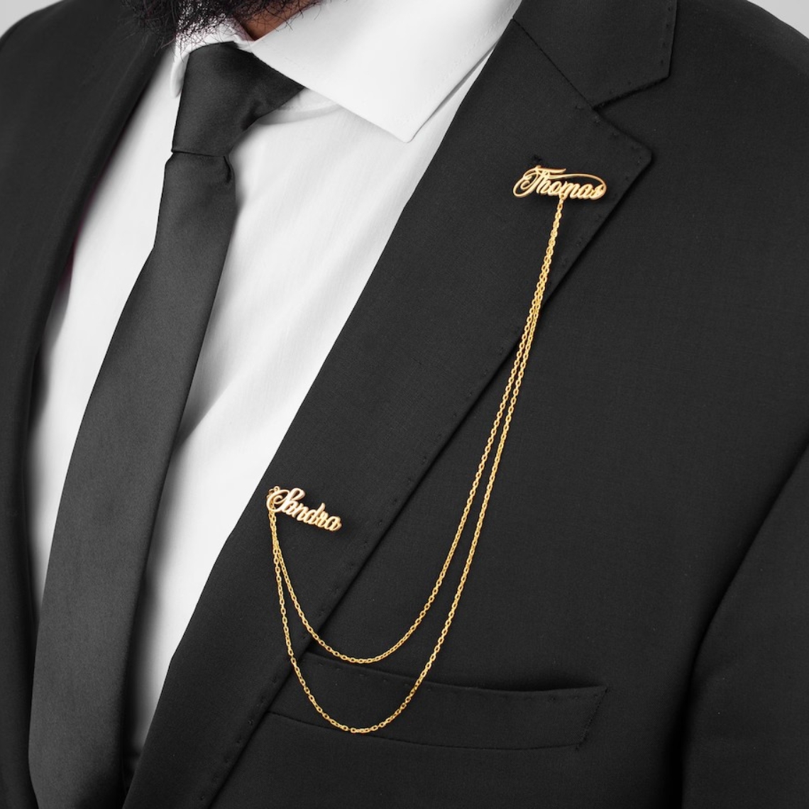 Custom Double Name Brooch Men  - Men Grooming Usa ulasan dan harga