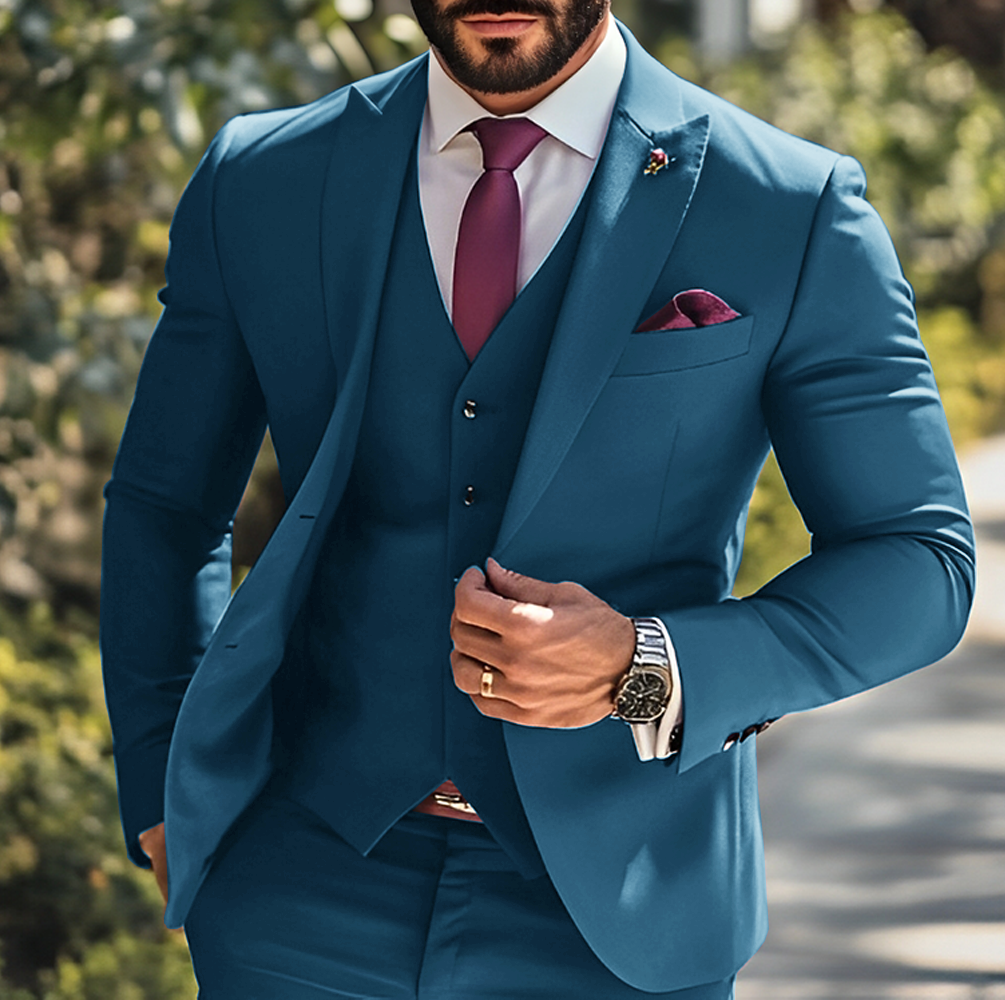 Burgundy Formal Boys Suit 3 Pi - Men Grooming Outfit ulasan dan harga