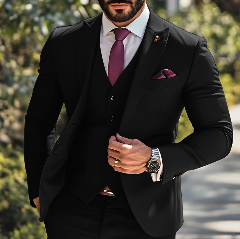 Burgundy Formal Boys Suit 3 Pi - Men Grooming Outfit ulasan dan harga