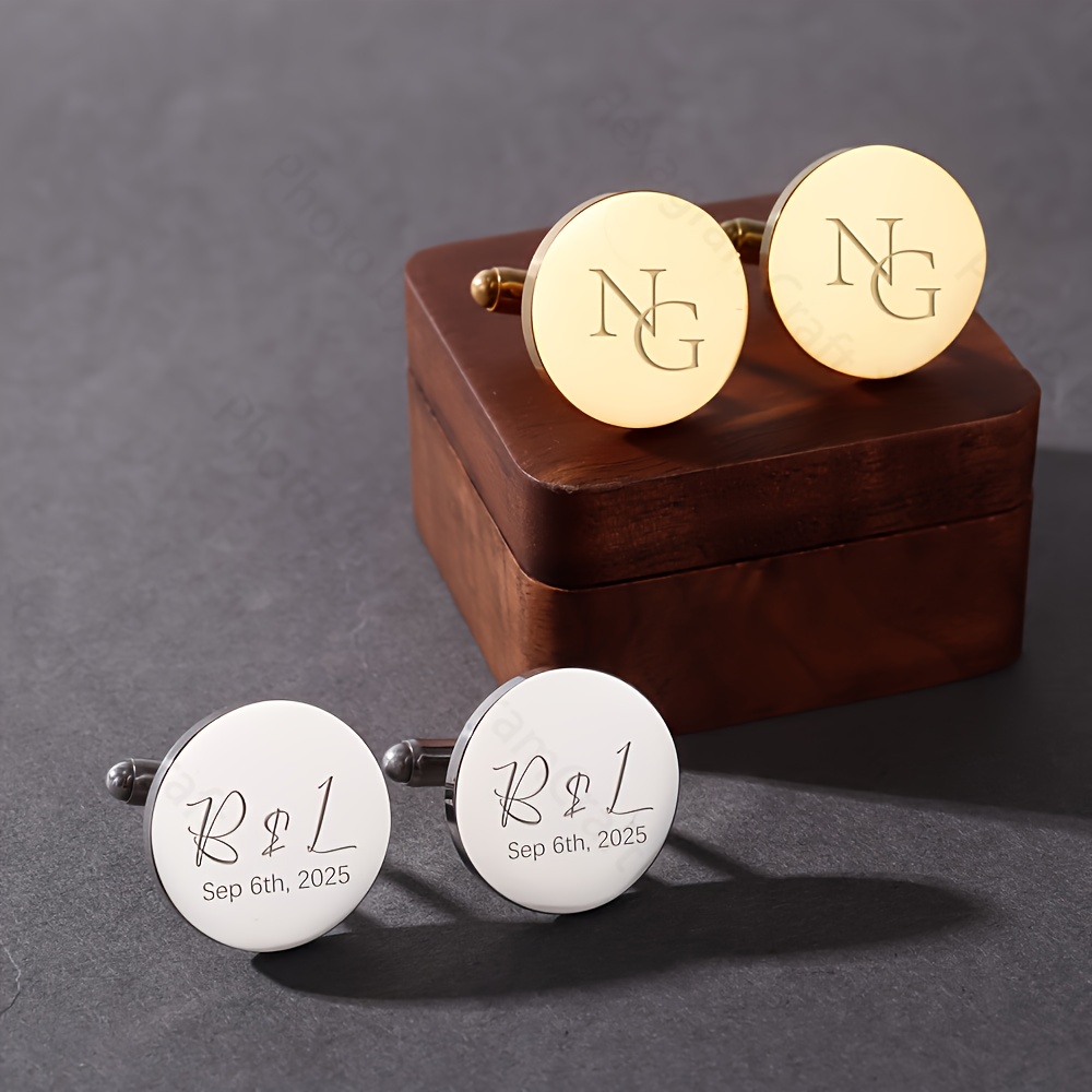 1pair Personalised Name Cuffli - Men Grooming Usa ulasan dan harga
