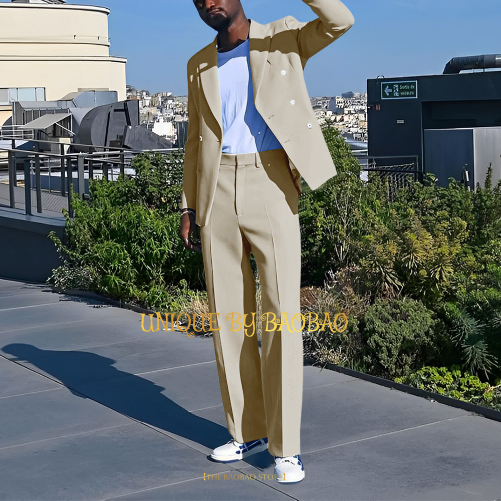 Lake Blue Men 2-piece Suit Dou - Men Grooming Outfit ulasan dan harga