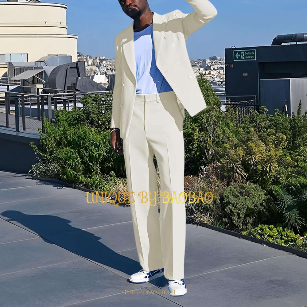Lake Blue Men 2-piece Suit Dou - Men Grooming Outfit ulasan dan harga