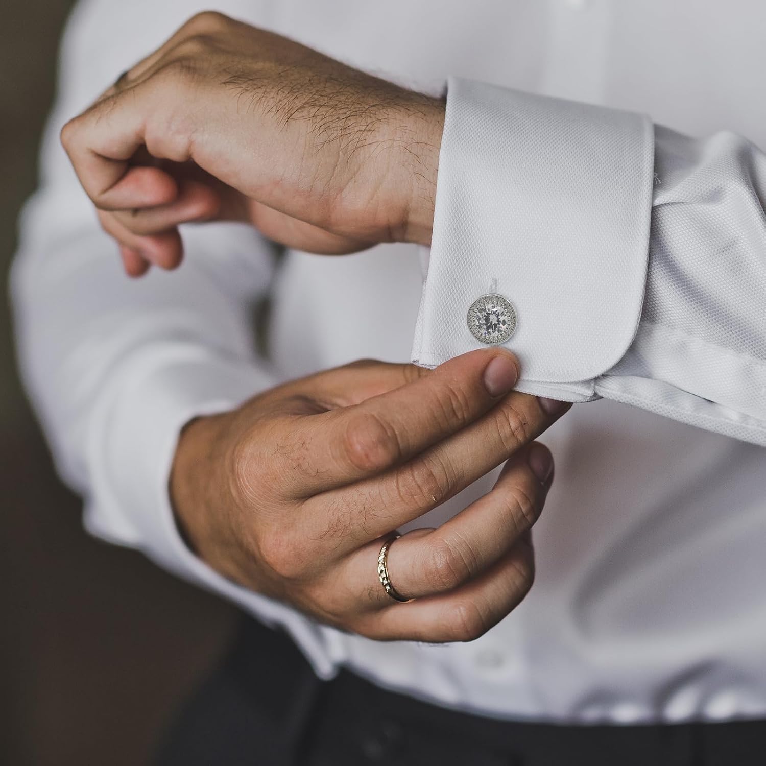 Sparkling CZ Cufflinks for Men - Men Grooming Usa ulasan dan harga