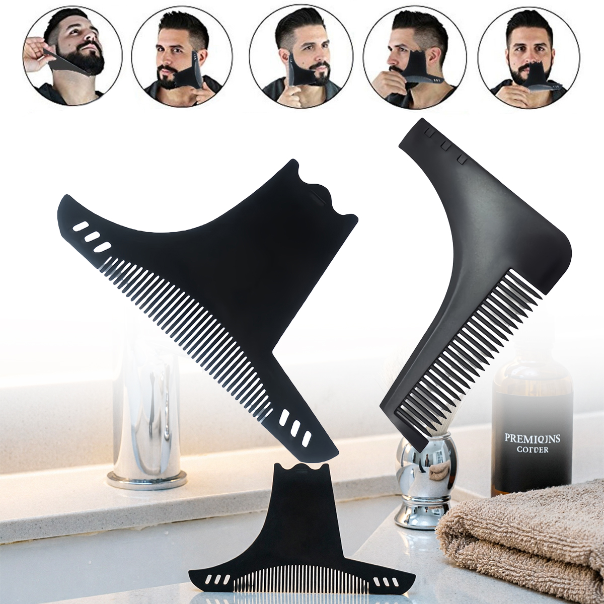 Beard Shaping Tool Non Slip Li - Men'S Grooming Guide ulasan dan harga