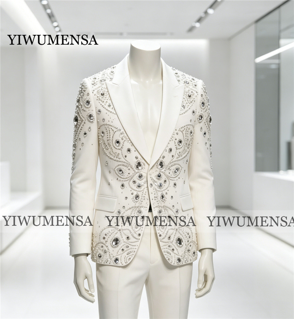 Exclusive Beaded Crystals Suit - Men Grooming Outfit ulasan dan harga