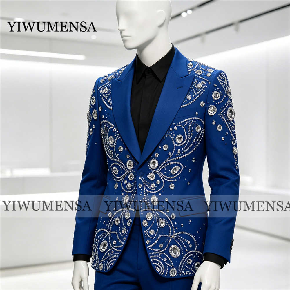 Sliver Beaded Stones Men's Sui - Men Grooming Outfit ulasan dan harga