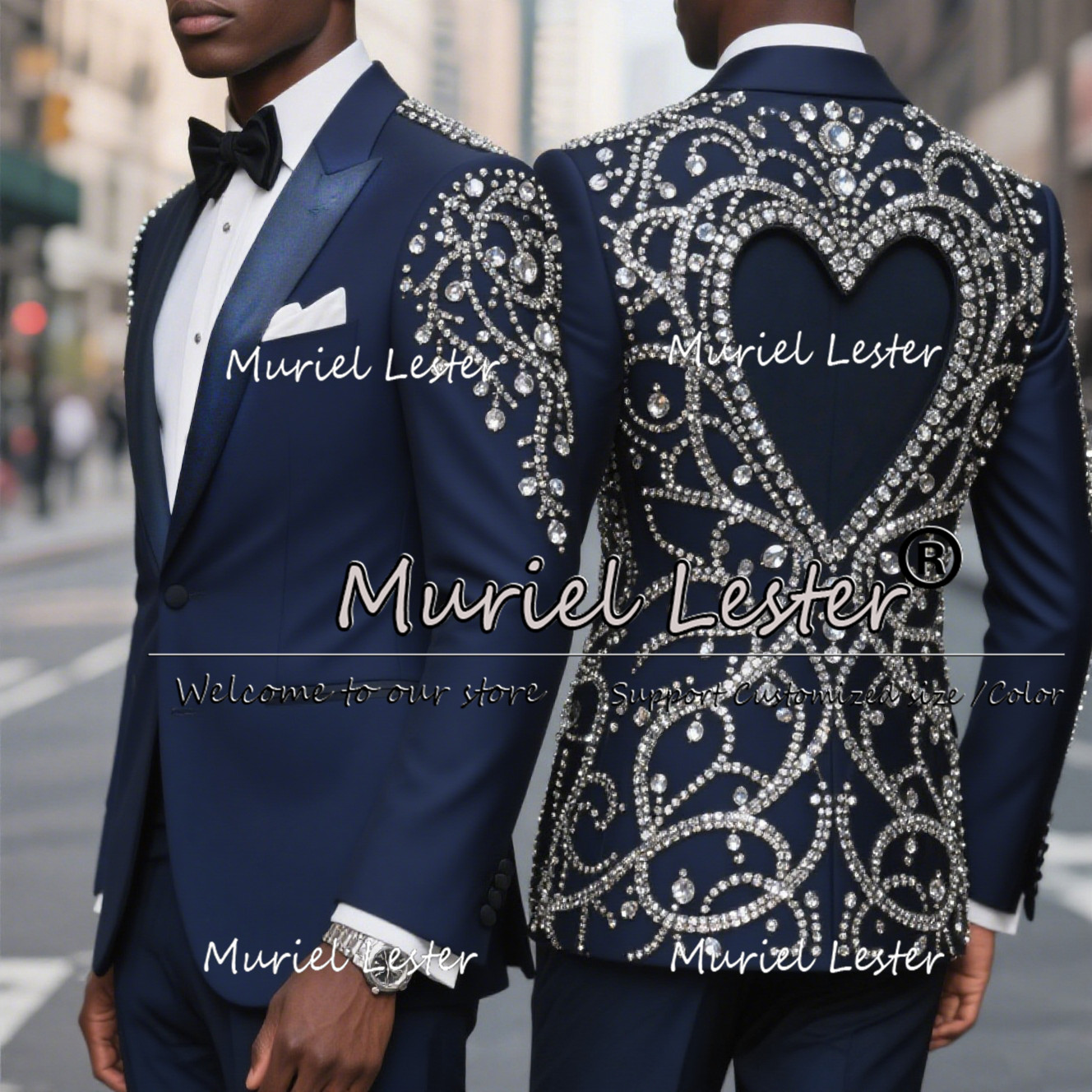 Luxury Beaded Stones Tuxedos S - Men Grooming Outfit ulasan dan harga
