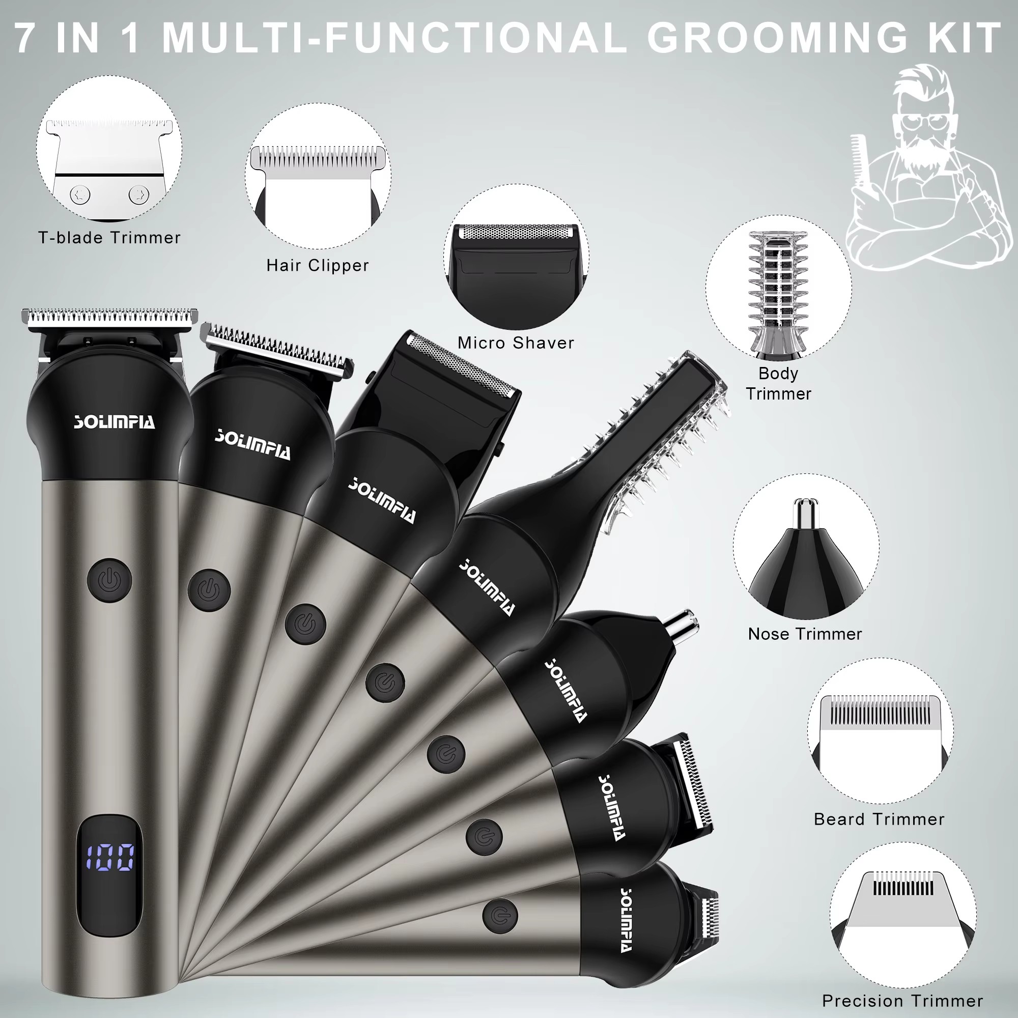 SOLIMPIA 7-in-1 Electric Hair  - Men'S Grooming Guide ulasan dan harga